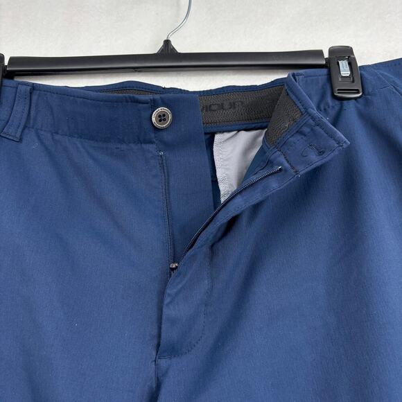 Under Armour Shorts Mens Size 42 Blue Flat Front HeatGear Pockets Performance - Picture 2 of 11